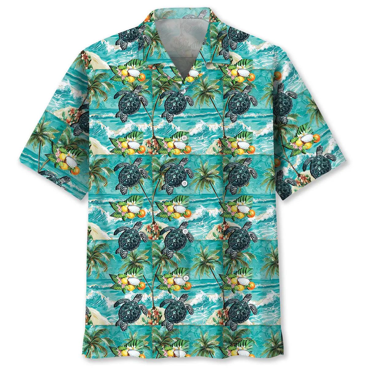 Turtle Tropical Beach Hawaiian Shirt For Island Getaway And Coastal Style