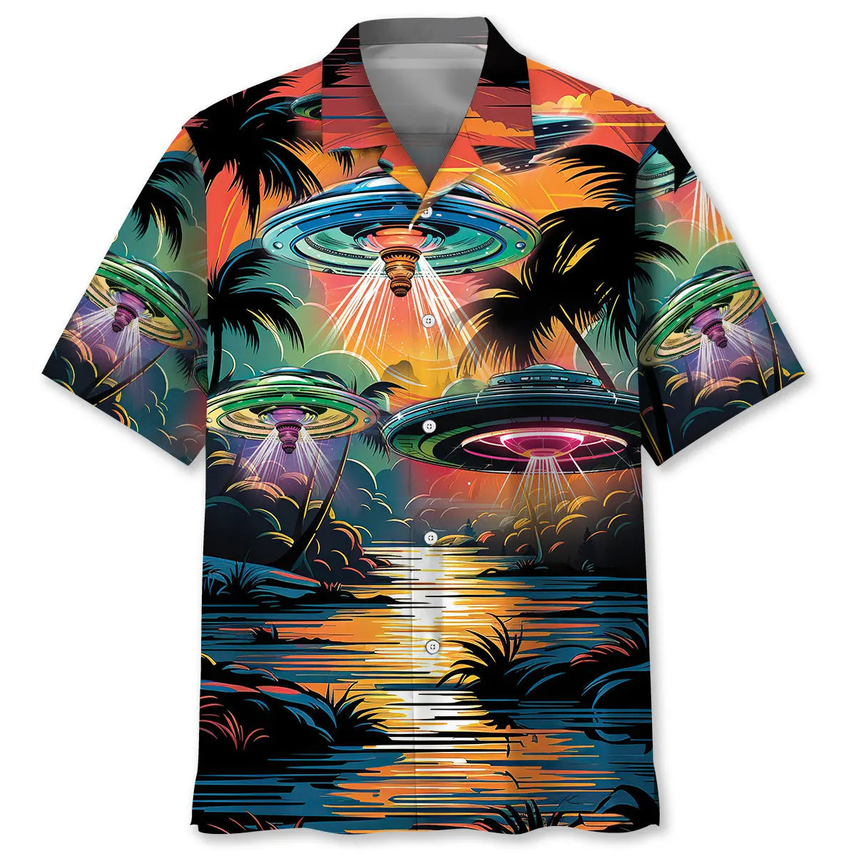 UFO Beach Hawaiian Shirt For Beach Days, Coastal Adventures, And Thoughtful Gift Giving