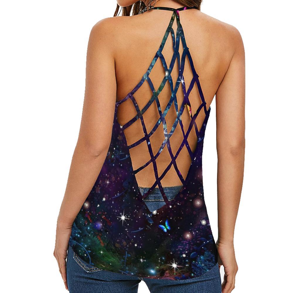 Unicorn Magic Love Hollow Tank Top For Yoga Workouts And Casual Wear