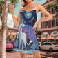 Unicorn Love Night Sky V-Neck Sleeveless Cami Dress For Parties And Relaxed Everyday Styling