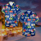 Floral Island Summer Aloha Spaceship Pattern Hawaiian Shirt For Summer Vacation, Beach Travel, And Casual Wear