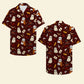 Island Summer Aloha Hat Owl Seamless Pattern Fans Hawaiian Shirt For Summer Vacation, Beach Travel, And Casual Wear