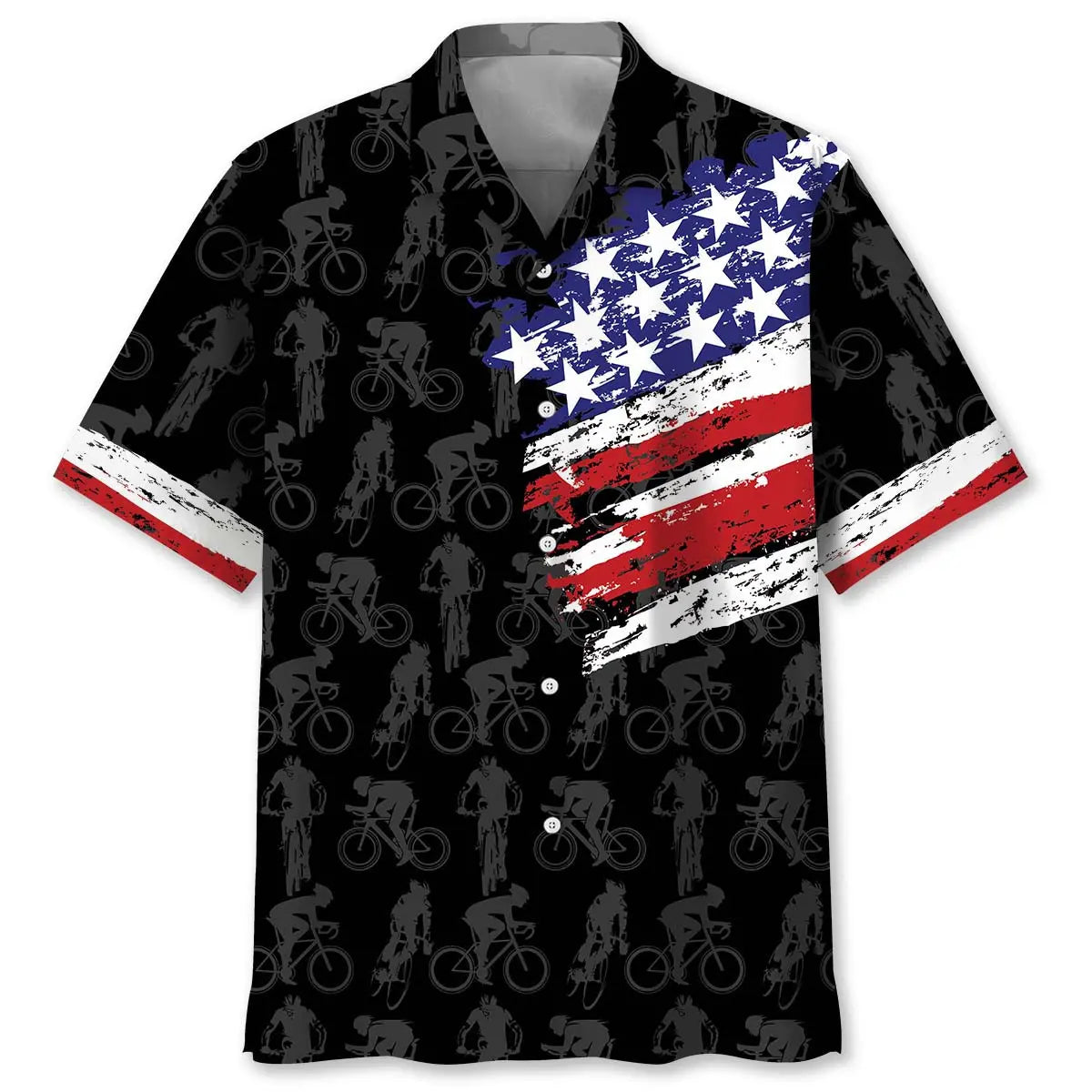American Cycling Hawaiian Shirt For Holiday Gatherings, Coastal Trips, And Proud Seasonal Style