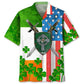 American Irish Saint Patrick's Day Hawaiian Shirt For Tropical Holidays, Outdoor Gatherings, And Everyday Comfort