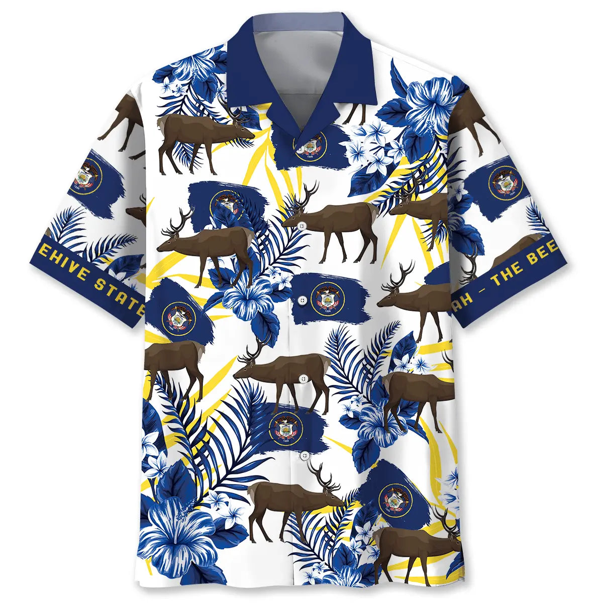 Utah Proud The Beehive State Hawaiian Shirt For Warm Weather Outing And Daily Summer Wear