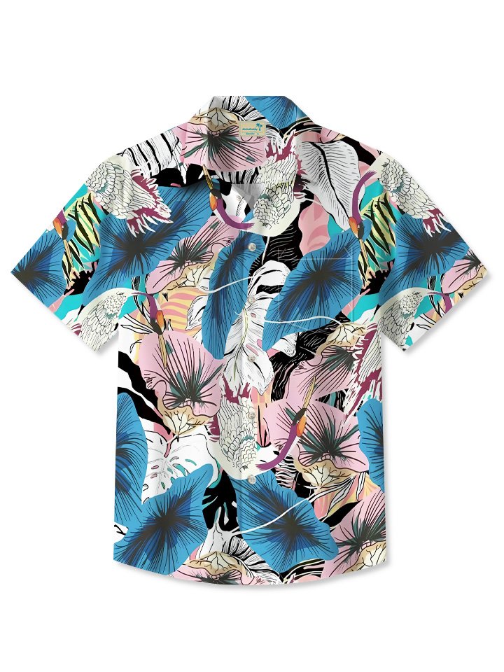 Summer Vegetation Animal Parrot Beach Vacation Hawaiian Shirt For Animal Lovers, Beach Travel, And Casual Summer Style