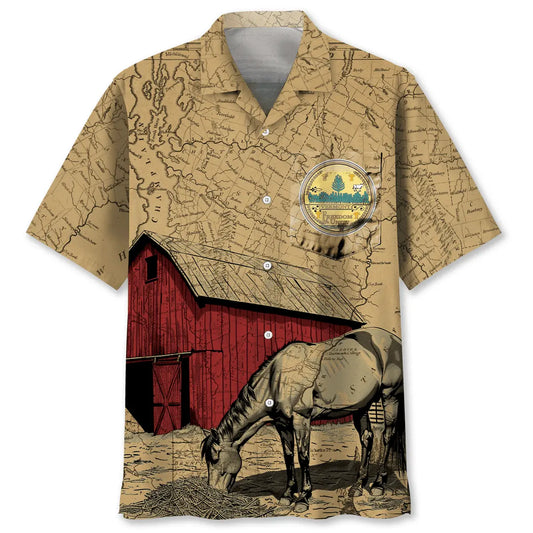 Vintage Vermont Heritage Pocket Hawaiian Shirt For Island Vacations, Resort Wear, And Relaxed Seasonal Style