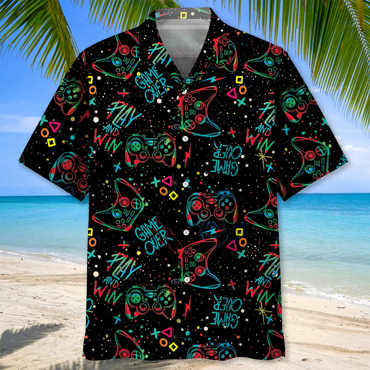 Video Game Christmas Hawaiian Shirt For Island Vacations, Resort Wear, And Relaxed Seasonal Style