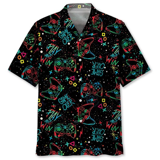 Video Game Christmas Hawaiian Shirt For Island Vacations, Resort Wear, And Relaxed Seasonal Style