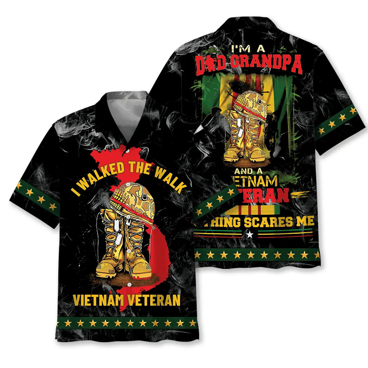 Vietnam Veteran Dad Grandpa Hawaiian Shirt For Island Getaway And Daily Summer Wear