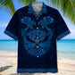 Viking Raven Hawaiian Shirt For Summer Vacation, Beach Travel, And Casual Wear