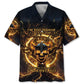 Hawaiian Shirt / Adults / S Viking Skull Flames Hawaiian Shirt