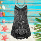 Artistic Viking Sign V-Neck Sleeveless Cami Dress For Sunny Getaways And Thoughtful Gifting