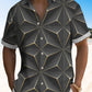 Vintage Gradient Geometric Hawaiian Shirt For Island Vacations, Resort Wear, And Relaxed Seasonal Style