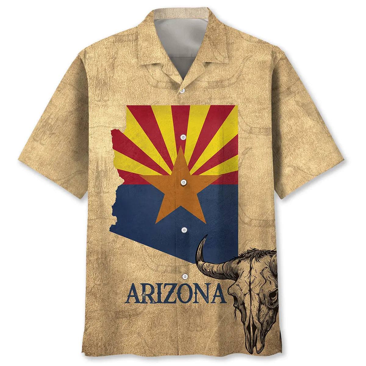 Vintage Arizona Heritage Proud Hawaiian Shirt For Beach Days, Summer Outings, And Thoughtful Gift Giving