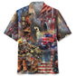 Vintage Art Firefighter Proud Hawaiian Shirt For Resort Parties And Coastal Outings