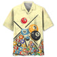 Vintage Billiard Hawaiian Shirt For Tropical Holidays, Outdoor Gatherings, And Everyday Comfort