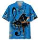 Vintage Black Grand Piano Hawaiian Shirt For Summer Vacation And Island Inspired Style