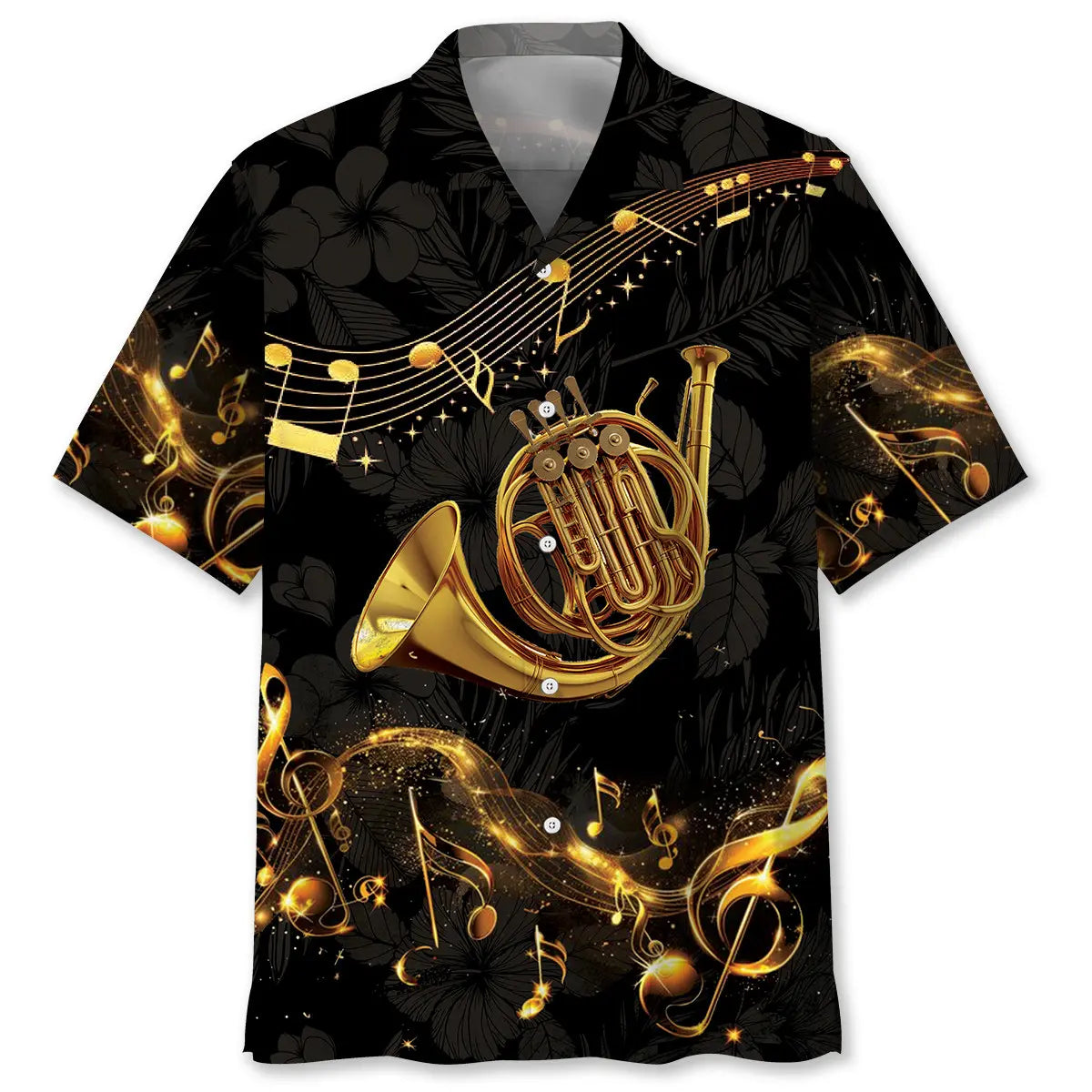Hawaiian Shirt / Adults / S Vintage Black Violin Hawaiian Shirt