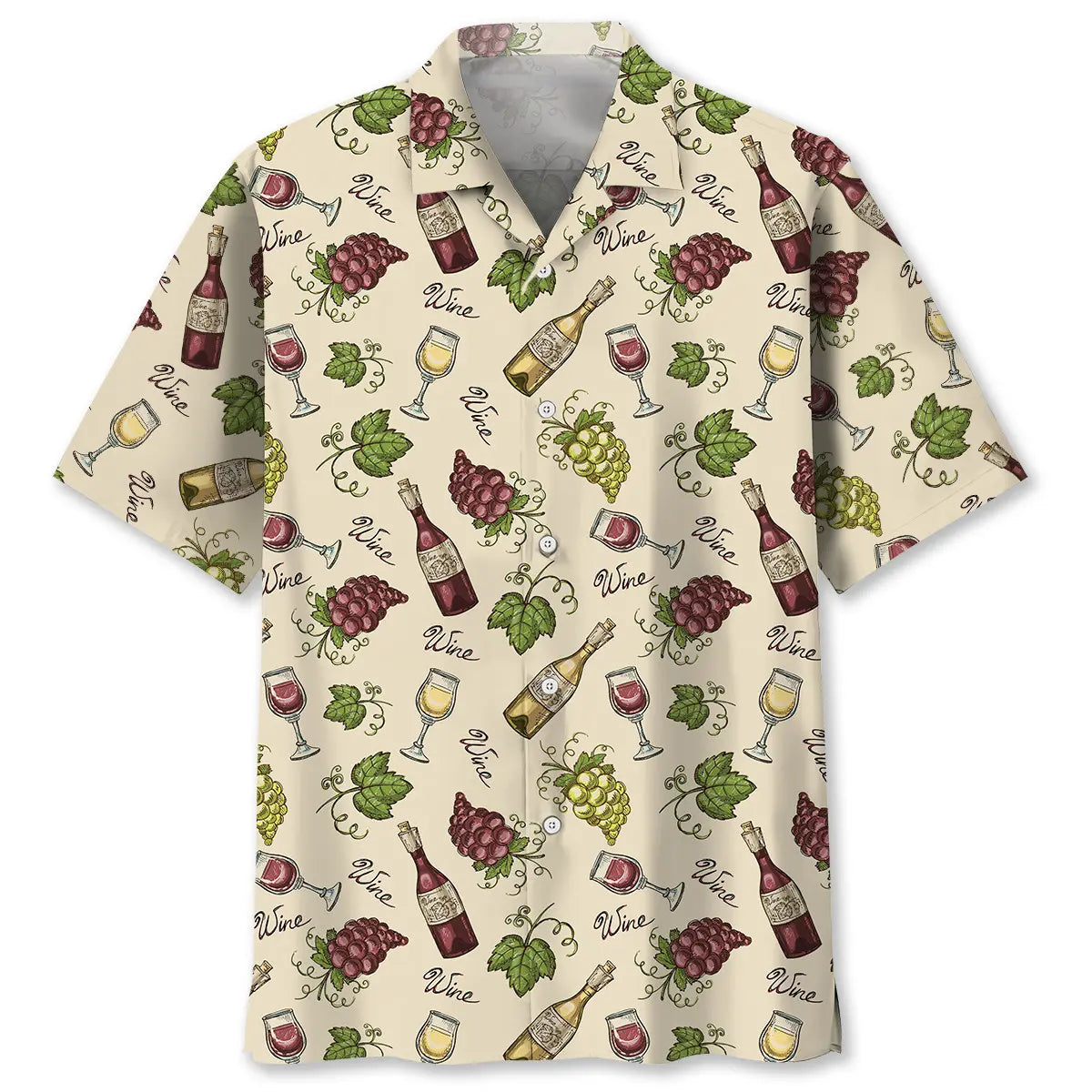 Vintage Classic Wine Hawaiian Shirt For Beach Days, Summer Outings, And Thoughtful Gift Giving