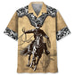 Vintage Cowboy Hawaiian Shirt For Warm Weather Outing, Cruise Journey, And Thoughtful Gifting