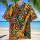 Vintage Dirt Bike Racing Funny Art Hawaiian Shirt For Warm Weather Outing, Summer Gathering, And Coastal Style