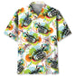 Vintage Dragonfly Trumpet Hawaiian Shirt For Island Vacations, Resort Wear, And Relaxed Seasonal Style
