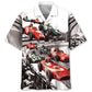 Hawaiian Shirt / Adults / S Vintage European Racing Black White Hawaiian Shirt