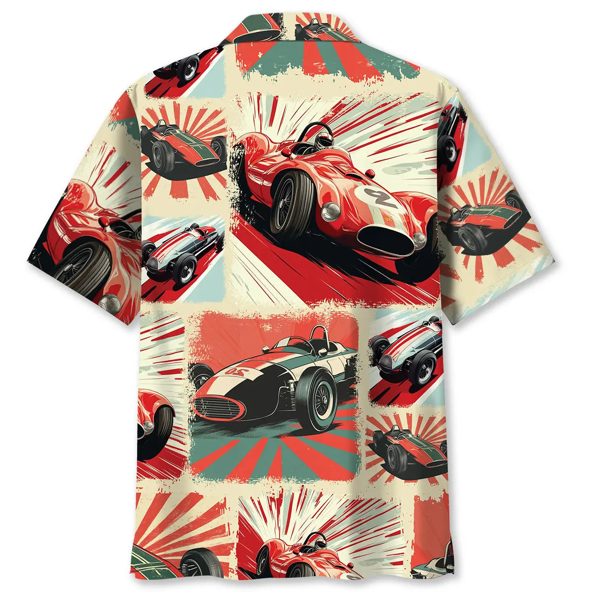 Vintage European Racing Car Magazine Hawaiian Shirt