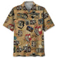 Vintage Floral Camera Hawaiian Shirt For Creative Weekends, Resort Travel, And Comfortable Summer Style