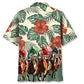 Vintage Flower Horse Racing Hawaiian Shirt