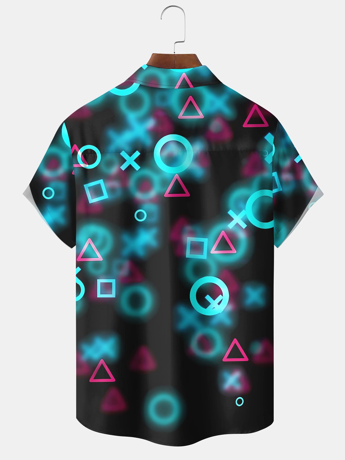 Vintage Geometric 3D Gradient Space Movie Hawaiian Shirt