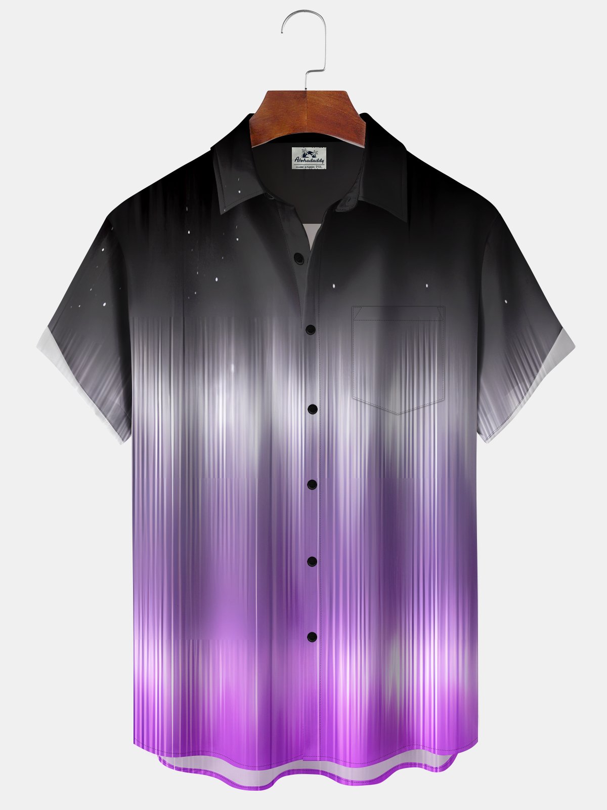 Vintage Gradient Stripe Textured Hawaiian Shirt For Tropical Holidays, Outdoor Gatherings, And Everyday Comfort