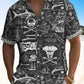 Vintage Hawaii Beach Vacation Pirate Shark Nautical Hawaiian Shirt