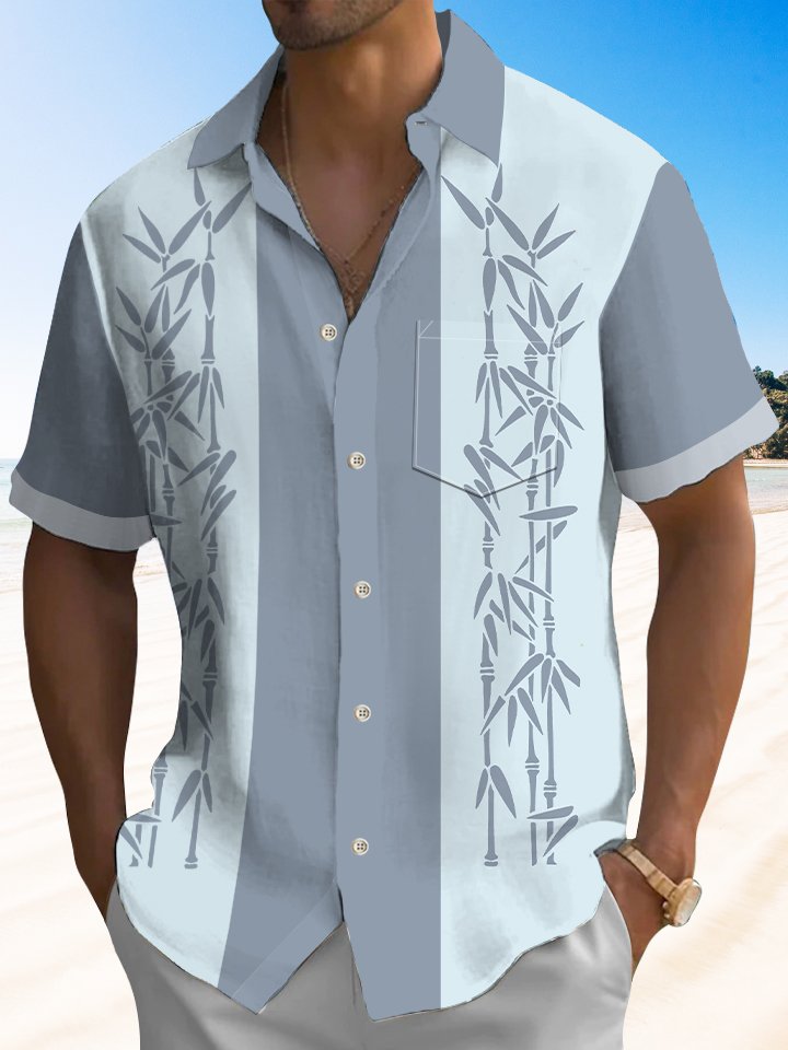 Vintage Island Bamboo Vacation Beach Aloha Hawaiian Shirt For Beach Days, Summer Outings, And Thoughtful Gift Giving