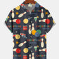 Vintage Holiday Christmas Vacation Hawaiian Shirt For Summer Vacation, Beach Travel, And Casual Wear