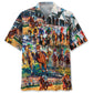 Vintage Creative Horse Racing Hawaiian Shirt For Motorsport Events, Beach Travel, And Thoughtful Gift Giving