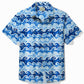 Vintage Creative Japanese Wave Blue Ukiyoe Quick Hawaiian Shirt For Summer Vacation, Beach Travel, And Casual Wear