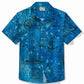 Hawaiian Shirt / Adults / S Vintage Nautical Blue Men's Hawaiian Shirt Map Art Stretch Easy Care Camp Shirt Big Tall