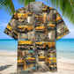 Vintage NYC Taxi Car Hawaiian Shirt For Coastal Travel, Casual Events, And Comfortable Summer Wear