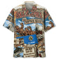 Vintage Oklahoma Art Proud Hawaiian Shirt For Tropical Retreat, Beach Travel, And Weekend Wear