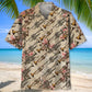 Vintage Rose Trumpet Hawaiian Shirt For Tropical Holidays, Outdoor Gatherings, And Everyday Comfort
