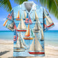 Vintage Sailboat Hawaiian Shirt For Beach Days, Summer Outings, And Thoughtful Gift Giving