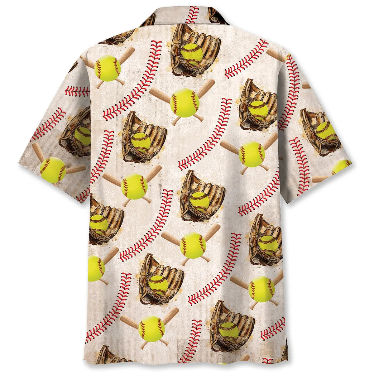Vintage Softball Hawaiian Shirt For Beach Days, Summer Outings, And Thoughtful Gift Giving