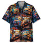 Vintage Street Food Truck Hawaiian Shirt For Summer Vacation And Weekend Wear