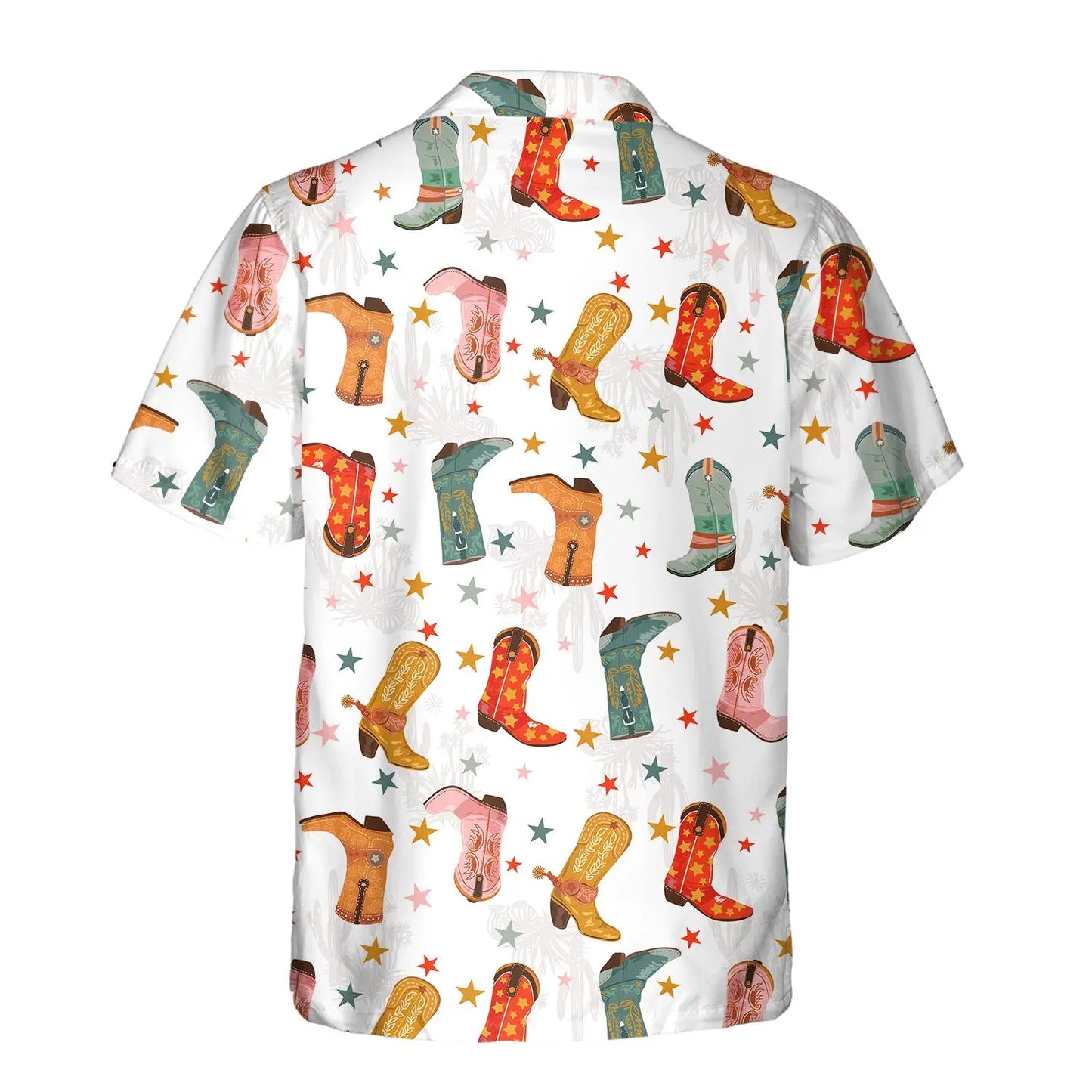 Western Classic Island Cowgirl Boots Rodeo Horse Hawaiian Shirt For Summer Vacation, Beach Travel, And Casual Wear