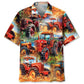 Vintage Tractor Art Hawaiian Shirt For Beachside Event, Resort Holiday, And Thoughtful Gifting