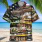 American Vintage Military Vehicles Hawaiian Shirt For Heritage Inspired Events, Beach Travel, And Thoughtful Gifting