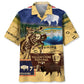 Vintage Wyoming Heritage Hawaiian Shirt For Resort Trips, Coastal Parties, And Warm Weather Style