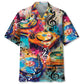 Creative Vinyl Record Player Hawaiian Shirt For Coastal Travel, Casual Events, And Comfortable Summer Wear